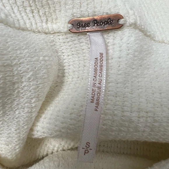 NWT $168 The Free People Ottoman Tunic Sweater - Ecru - Picture 6 of 10
